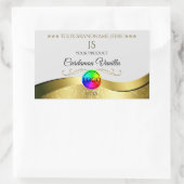 ウェービーゴールドデコール オンライトグレー ロゴ モノグラム ラベル (バッグ)