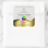 ウェービーゴールドデコール オンライトグレー ロゴ モノグラム ラベル (バッグ)