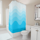 ウェービーストライプモダンシャワーカーテン シャワーカーテン (インサイチュ)