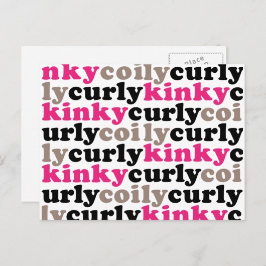 ウェーブが強くカールしたポストカード ポストカード (正面/裏面)