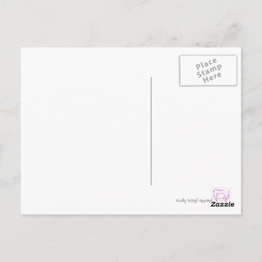 ウェーブが強くカールしたポストカード ポストカード (裏面)