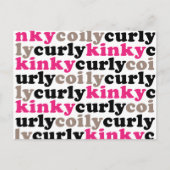 ウェーブが強くカールしたポストカード ポストカード (正面)