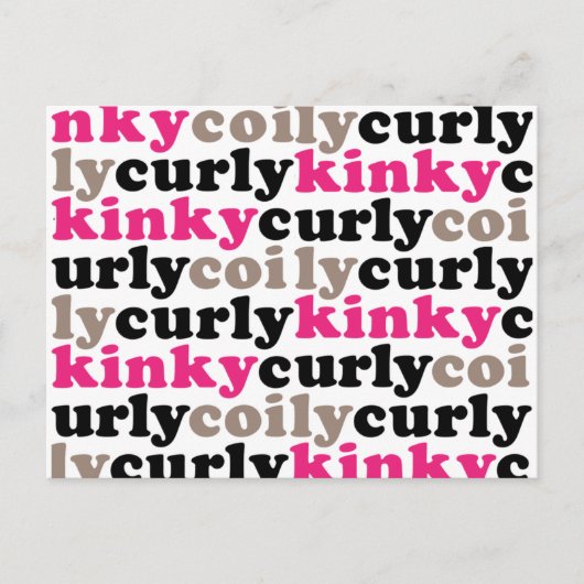 ウェーブが強くカールしたポストカード ポストカード (正面)