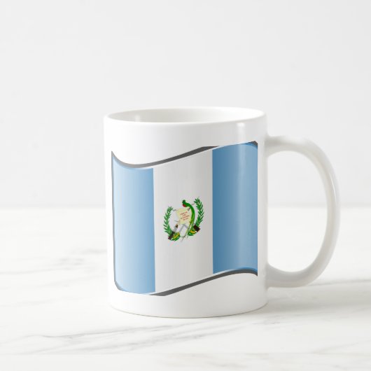 ウェーブするグアテマラ国旗 コーヒーマグカップ (右)