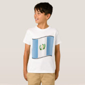 ウェーブするグアテマラ国旗 Tシャツ (正面フル)