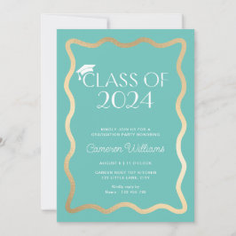 ウェーブアクア金ゴールド卒業パーティー 招待状