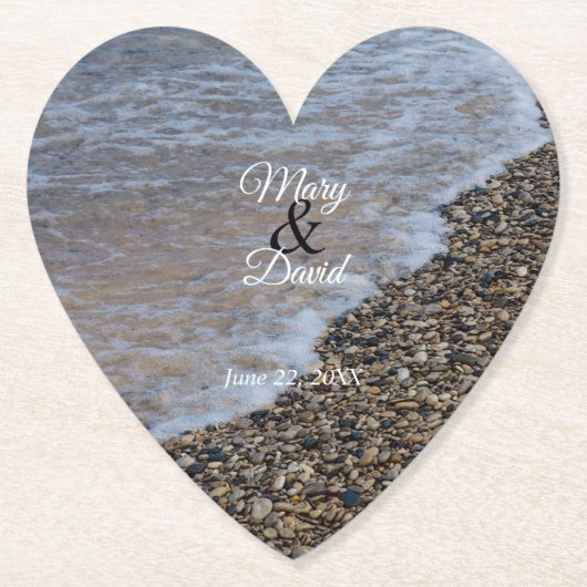 ウェーブアショア結婚の紙コースター ペーパーコースター (正面)