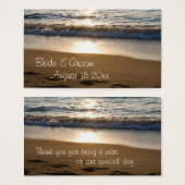 ウェーブアットサンセット結婚式の引き出物ラベル (正面&裏面)