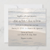 ウェーブアットサンセット結婚式招待状カード 招待状 (正面)