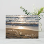 ウェーブアットサンセット80歳誕生日パーティーの招待状 招待状 (スタンド正面)