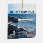 ウェーブアトランティック海ブルー セラミックオーナメント (右)