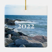 ウェーブアトランティック海ブルー セラミックオーナメント (裏面)