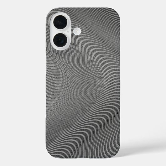 ウェーブアートシルバーグレーiPhoneケース Case-Mate iPhoneケース (裏面)