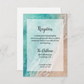 ウェーブィビーチ 海辺の屋外ウェディング 披露宴受付カード 招待状 (正面/裏面)