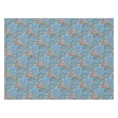 ウェーブインブルーアクリルポアール抽象芸術 テーブルクロス (正面(横))