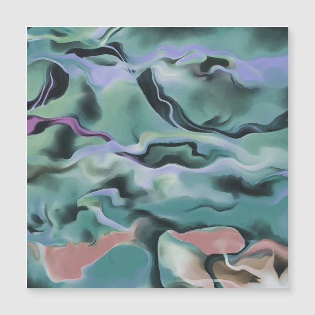 ウェーブイン調和アクリル抽象芸術アート (正面)