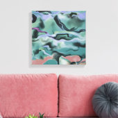 ウェーブイン調和アクリル抽象芸術アート キャンバスプリント (インサイチュ (リビング))