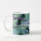 ウェーブイン調和アクリル抽象芸術アート コーヒーマグカップ (左)