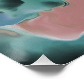 ウェーブイン調和アクリル抽象芸術アート ポスター (コーナー)