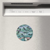 ウェーブイン調和アクリル抽象芸術アート マグネット (インサイチュ (食洗機))