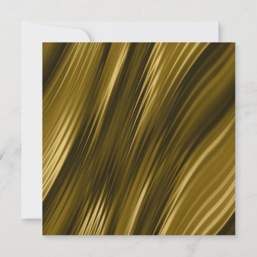 ウェーブイ金ゴールド結婚式招待状 招待状 (裏面)