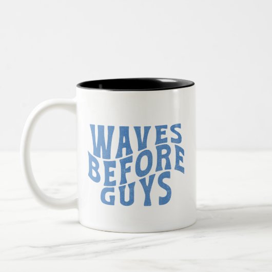 ウェーブウィーズサマーガールズビーチ休暇 ツートーンマグカップ (左)