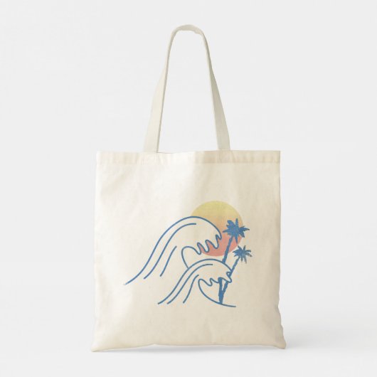 ウェーブウィーズサマーガールズビーチ休暇 トートバッグ (裏面)