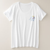 ウェーブウィーズサマーガールズビーチ休暇 プラスサイズTシャツ (デザイン正面)