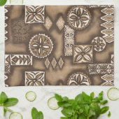 ウェーブウォリアーハワイアンタパ キッチンタオル (折り畳み)