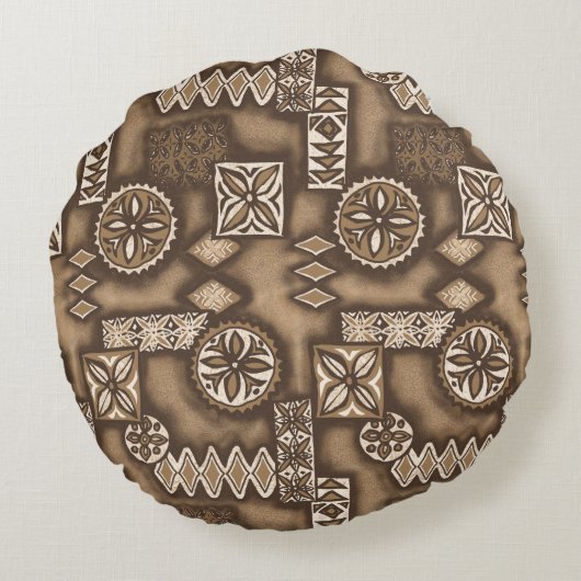 ウェーブウォリアーハワイアンタパ ラウンドクッション (裏面)