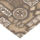 ウェーブウォリアーハワイアン初期のタパ テーブルクロス (アングル)