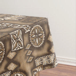 ウェーブウォリアーハワイアン初期のタパ テーブルクロス