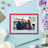 ウェーブエッジかわいいシンプルクリスマスの休日の写真 アクリル招待状 (インサイチュ (ウェディング))