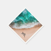 ウェーブオンサンディビーチパーソナル スタンダードカクテルナプキン (角)