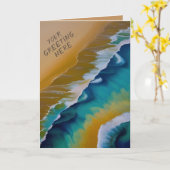 ウェーブオンザサンディビーチすべての行事 カード (黄色い花)