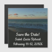 ウェーブクラッシングアットサンセットビーチ風景 (正面/裏面)