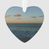 ウェーブクラッシングアットサンセットビーチ風景 オーナメント (裏面)