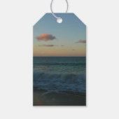 ウェーブクラッシングアットサンセットビーチ風景 ギフトタグ (正面)
