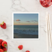 ウェーブクラッシングアットサンセットビーチ風景 スタンダードカクテルナプキン (インサイチュ)