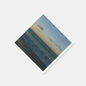 ウェーブクラッシングアットサンセットビーチ風景 スタンダードカクテルナプキン (角)