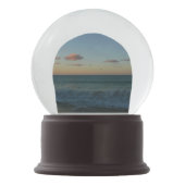 ウェーブクラッシングアットサンセットビーチ風景 スノーグローブ (裏面)