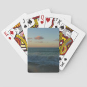 ウェーブクラッシングアットサンセットビーチ風景 トランプ (裏面)