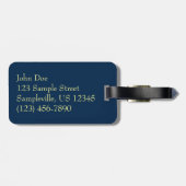 ウェーブクラッシングアットサンセットビーチ風景 ラゲッジタグ (裏面横)