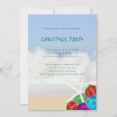 ウェーブクリスマスパーティー沿岸テーマ招待状 招待状 (正面)