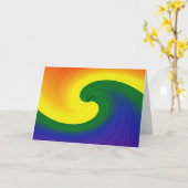 ウェーブグリーティングカードに乗る カード (黄色い花)