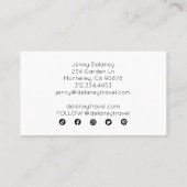 ウェーブサンセットシーシェル写真旅行ソーシャルメディア 名刺 (裏面)