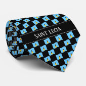 ウェーブサンルシア国旗のパターン ネクタイ (ロール)