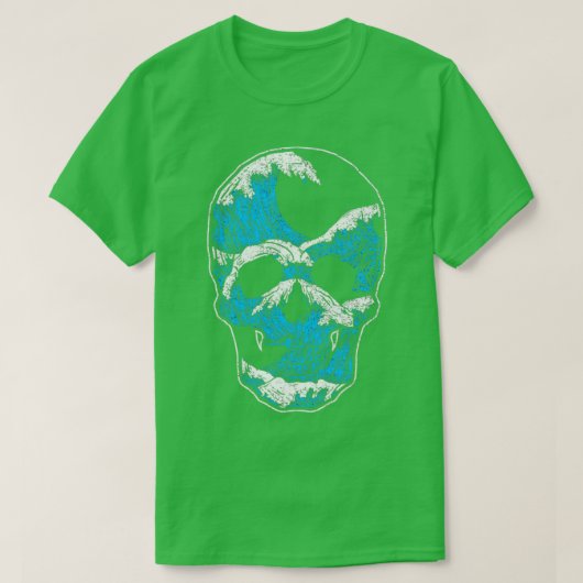ウェーブサーファースカル Tシャツ (デザイン正面)