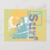 ウェーブサーフィンTシャツとギフトをキャッチ ポストカード (正面)