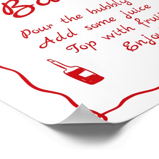 ウェーブザアモーレブライダルシャワーミモザバー ポスター (角)